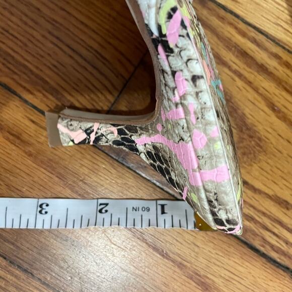 Square Toe Snake Print Sandals - Picture 4 of 5